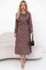 Платье с юбкой-плиссе (коралловый)-52р-р Р11-2009/3 Nikol