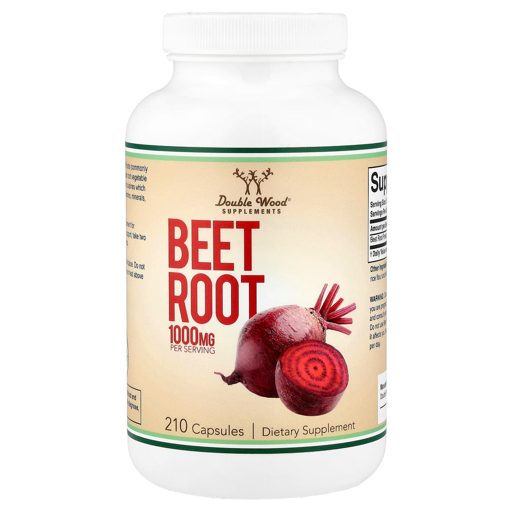 Double Wood Supplements, свекла, 210 капсул (500 мг в 1 капсуле)