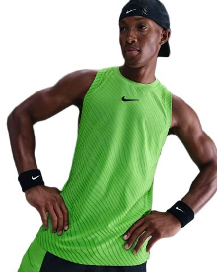 Теннисная футболка Nike Court Slam Dri-FIT ADV Sleeveless - mean green/black