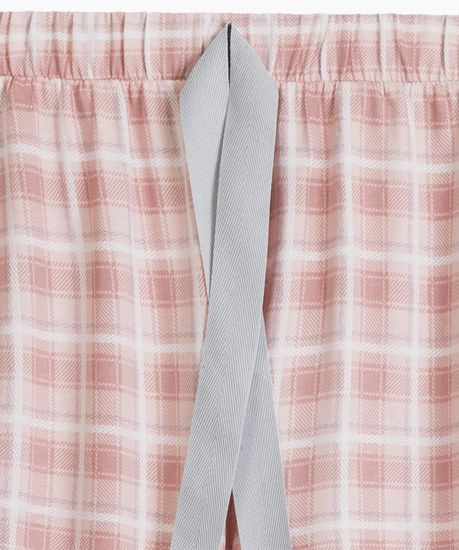 Женская пижама Atlantic NLP-494 ,модал,с коротким рукавом и брюками, светло-серый меланж + розовый