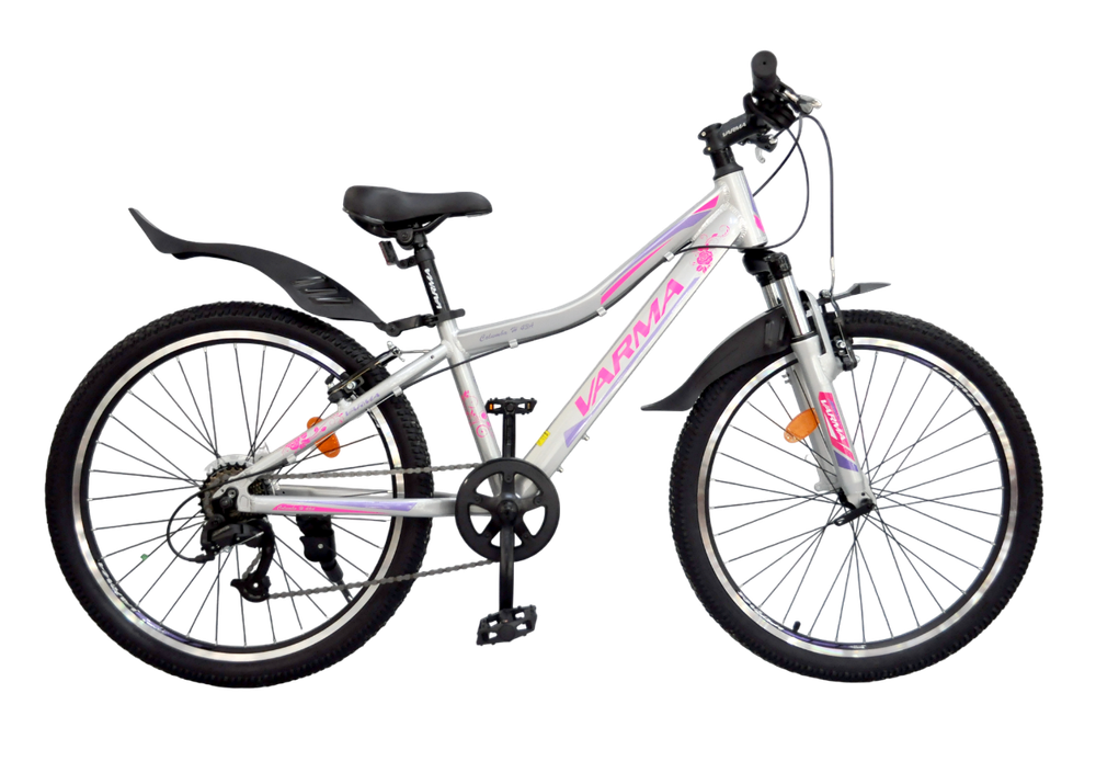 Велосипед 24" VARMA Columba H43A р.12,5 серо-фиолет. 7ск ал