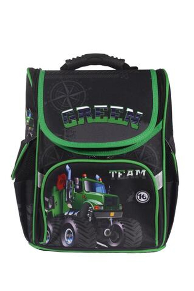 Рюкзак школьн.33*29*16см, ортоп, спинка, машина, 1отделение, 3 кармана,