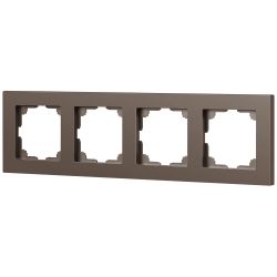 Рамка для розеток и выключателей Intro Accent 6-504-08 на 4 поста, СУ, бронза