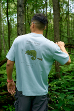 Футболка Nothomme Mountain Wild 5A AntiBacterial T-Shirt "Ice Spring Blue"