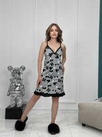 Сорочка молодежка х/б на бретели 9638