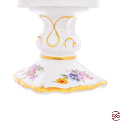 Конфетница на ножке Queen's Crown Мейсенский букет 27см