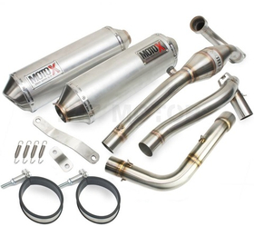 Full Exhaust System for Honda CRF250L-M-Rally (2012-2020). Made in Thailand. MOTO-X Twin