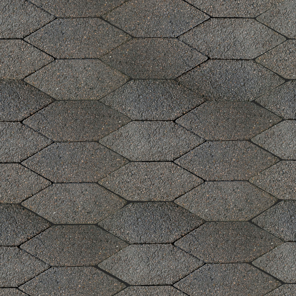 Тротуарная плитка СКОШЕННЫЙ ШЕСТИУГОЛЬНИК Б.1.ШГ.6 100х100х100х60мм Гранит Черный