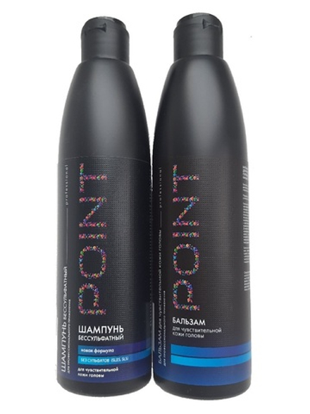 POINT. Набор Шампунь Бессульфатный, 300 мл + Бальзам для чувствительной кожи головы, 300 мл