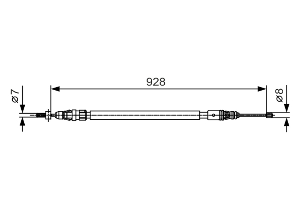 BOSCH - 1987482000-BOC - Cable Pull, parking brake