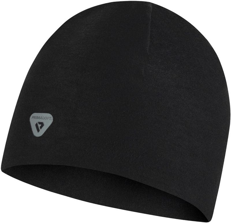 Тонкая теплая спортивная шапка Buff Hat Thermonet Solid Black Фото 2