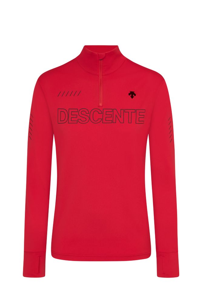 DESCENTE Пуловер унисекс D12DWMSGB28 1/4 Zip, Electric Red