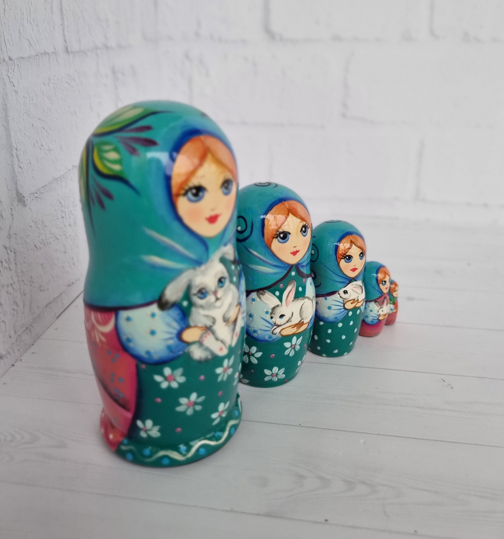 Матрёшка с зайкой 10см 5мест