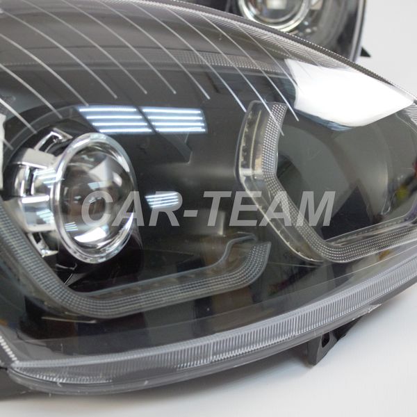Фары Лада Приора передние в стиле BMW с Bi LED модулями 2,5 дюйма
