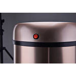 Ведро для мусора сенсорное, круглое, нерж, внутр ведро, Foodatlas JAH-9111, 8 л (золотой)