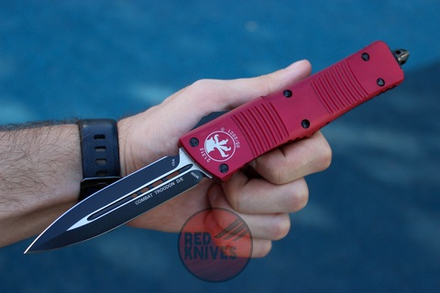 Нож Microtech Troodon D/E RDBK А+++ - черный клинок, красная рукоять 138-1RD