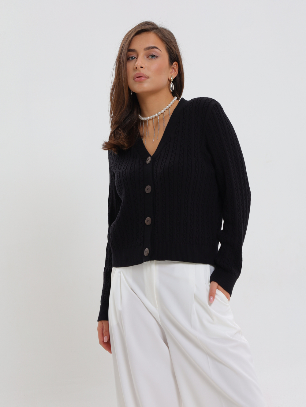 Кардиган «Мелкие косички»