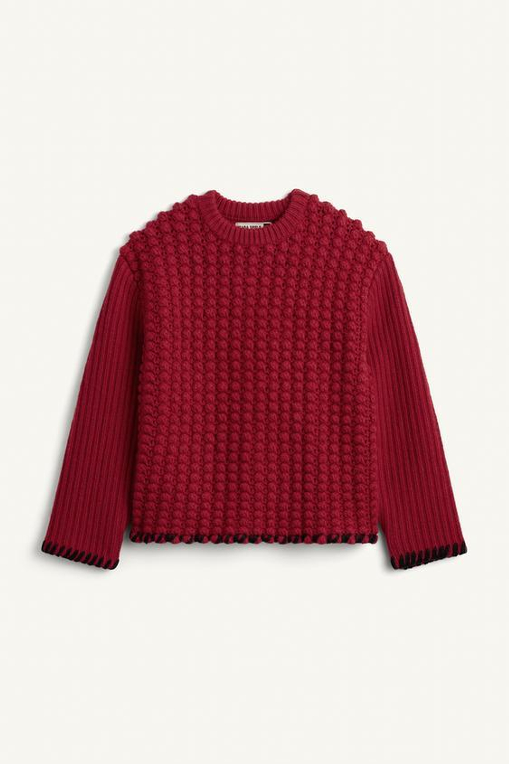 ZARA СВИТЕР СВОБОДНОГО КРОЯ ПЛОТНОЙ ВЯЗКИ, ВИННЫЙ