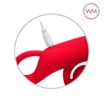 Малиновый вибратор-кролик 20см Bior Toys Erowoman-Eroman EE-10287