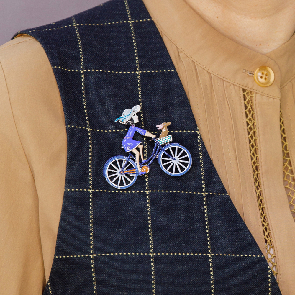 Брошь Shadore Велосипед XZ2294.23 BL/S