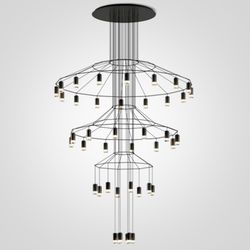 Подвесной светильник Vibia Wireflow Chandelier 0378 LED Suspension 42 lamp