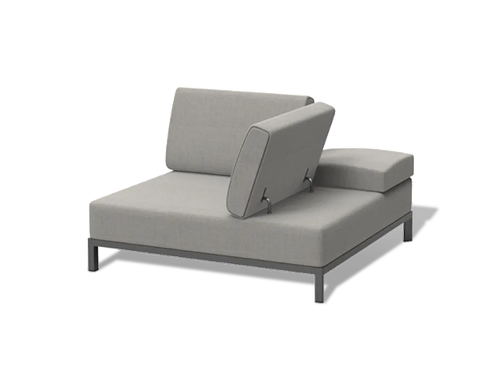 "Амальфи" трансформирующаяся лаунж-зона из алюминия, цвет графит