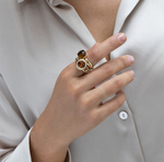 Кольцо Qudo FIRENZE 19 (G) Smoked Topaz 107001/40-5108 19 размер 19