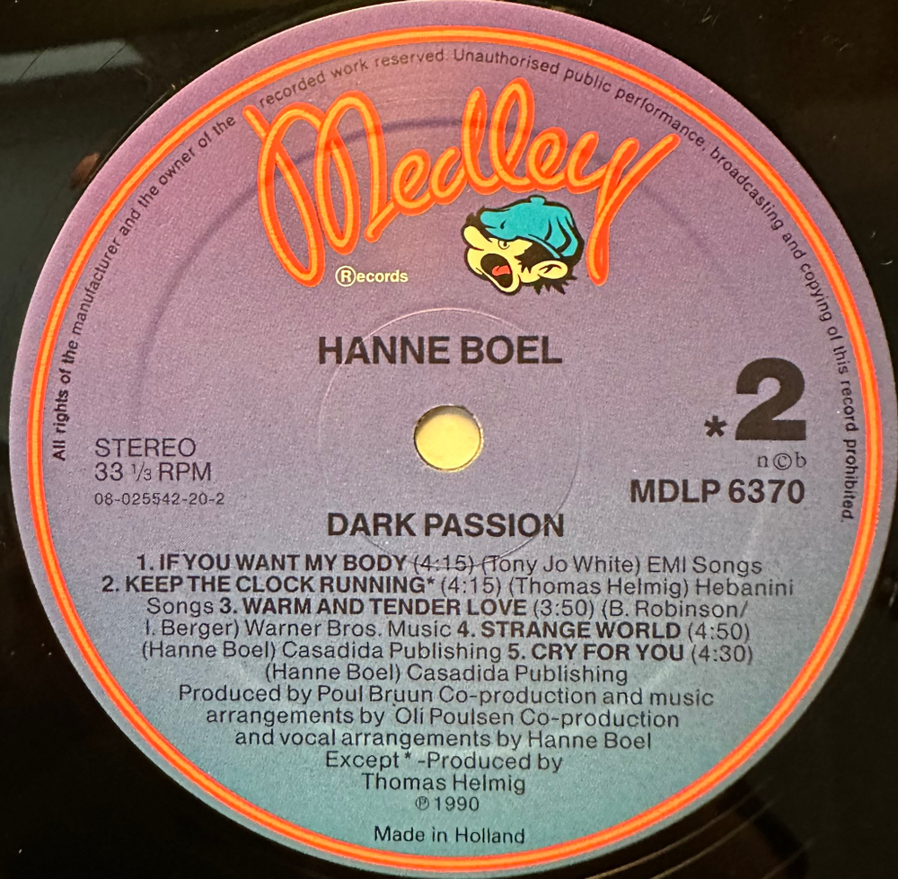 Hanne Boel- Dark Passion (Голландия 1990г.)