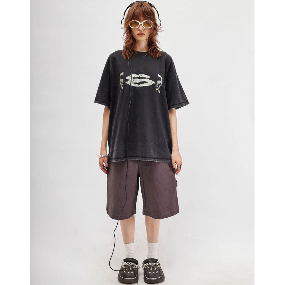 Футболка SoWhat? Head из плотного хлопка темно-серая