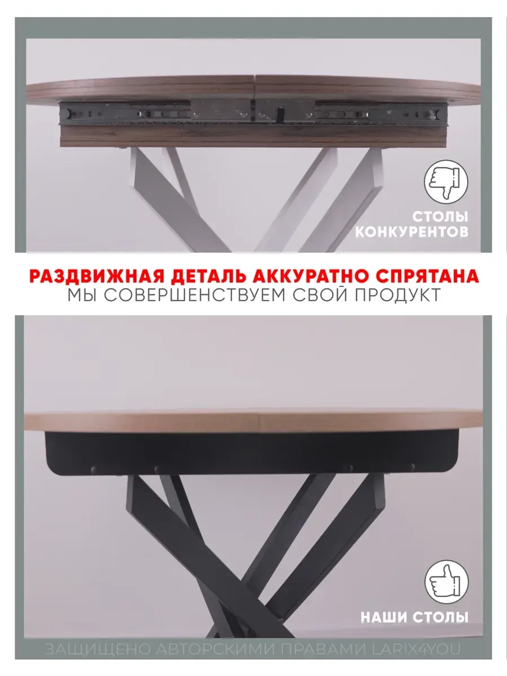 Стол кухонный круглый Лофт