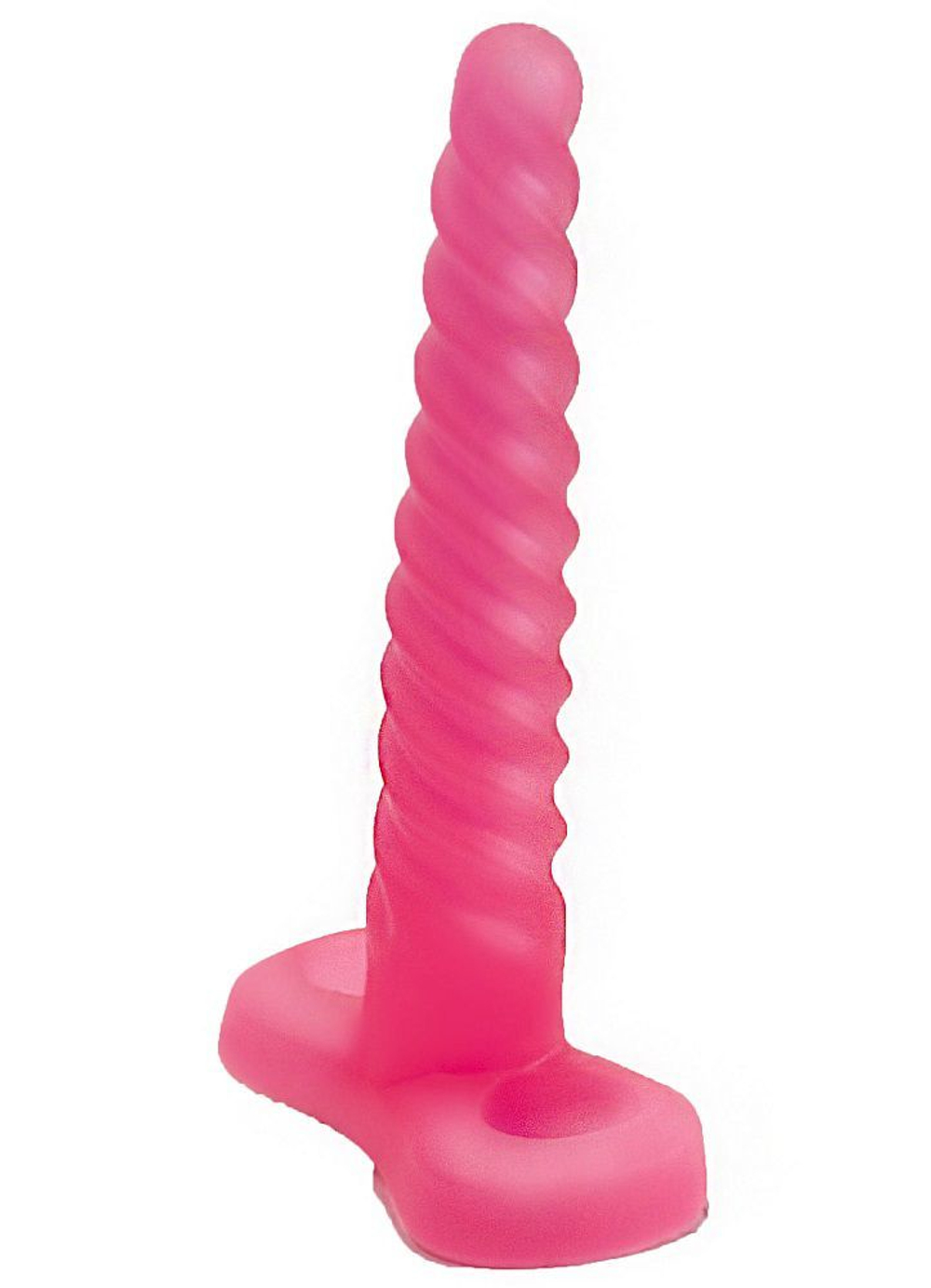 Спиралевидный гелевый плаг розового цвета - 15 см.