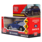 Модель ин. мет. "Hyundai Santa Fe Soft" 12см, двери, багаж, синий, в коробка SANTAFE2-12FIL-BU (Технопа
