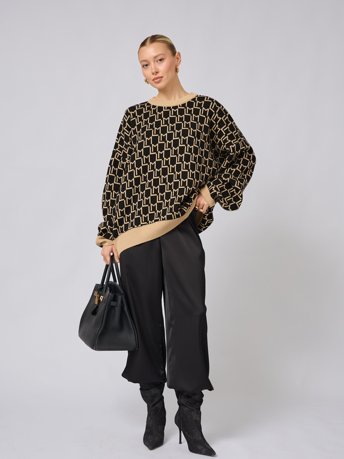 Джемпер оверсайз с логотипом "ML"