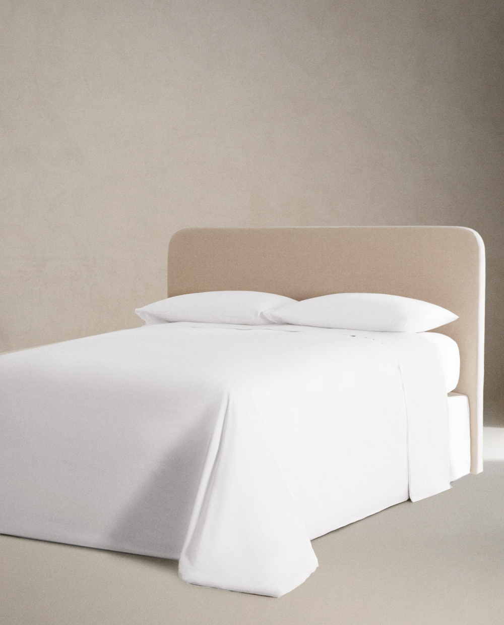 Zara Home - Простыня с ситцевой резинкой, высота 30 см (вес 200 нитей), белый, 90х200х30 см