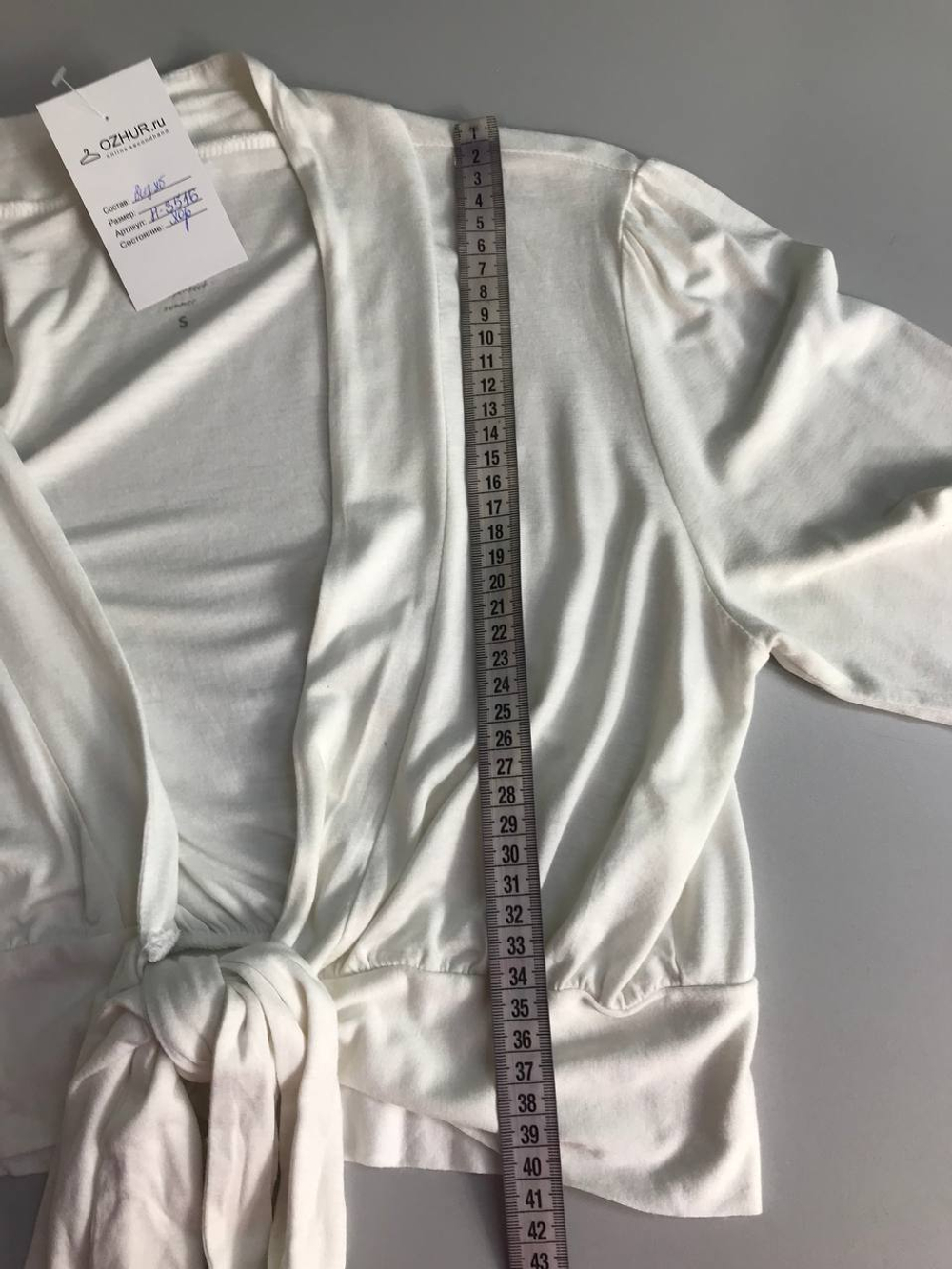 Топ Encuentro с завязками, маркировка S, визуально на 44 размер