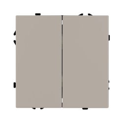 Механизм выключателя двухклавишный проходной SWT-NOBE-MKP2-SFPL-CA (230V, 10A) (Arlight, Кашемир) 059422