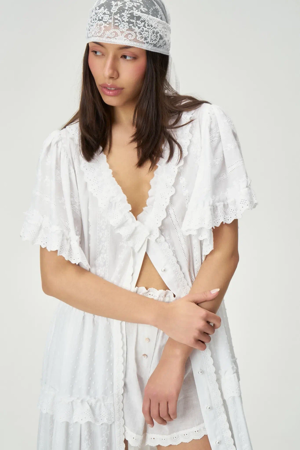 Туника-халат Джипси белая