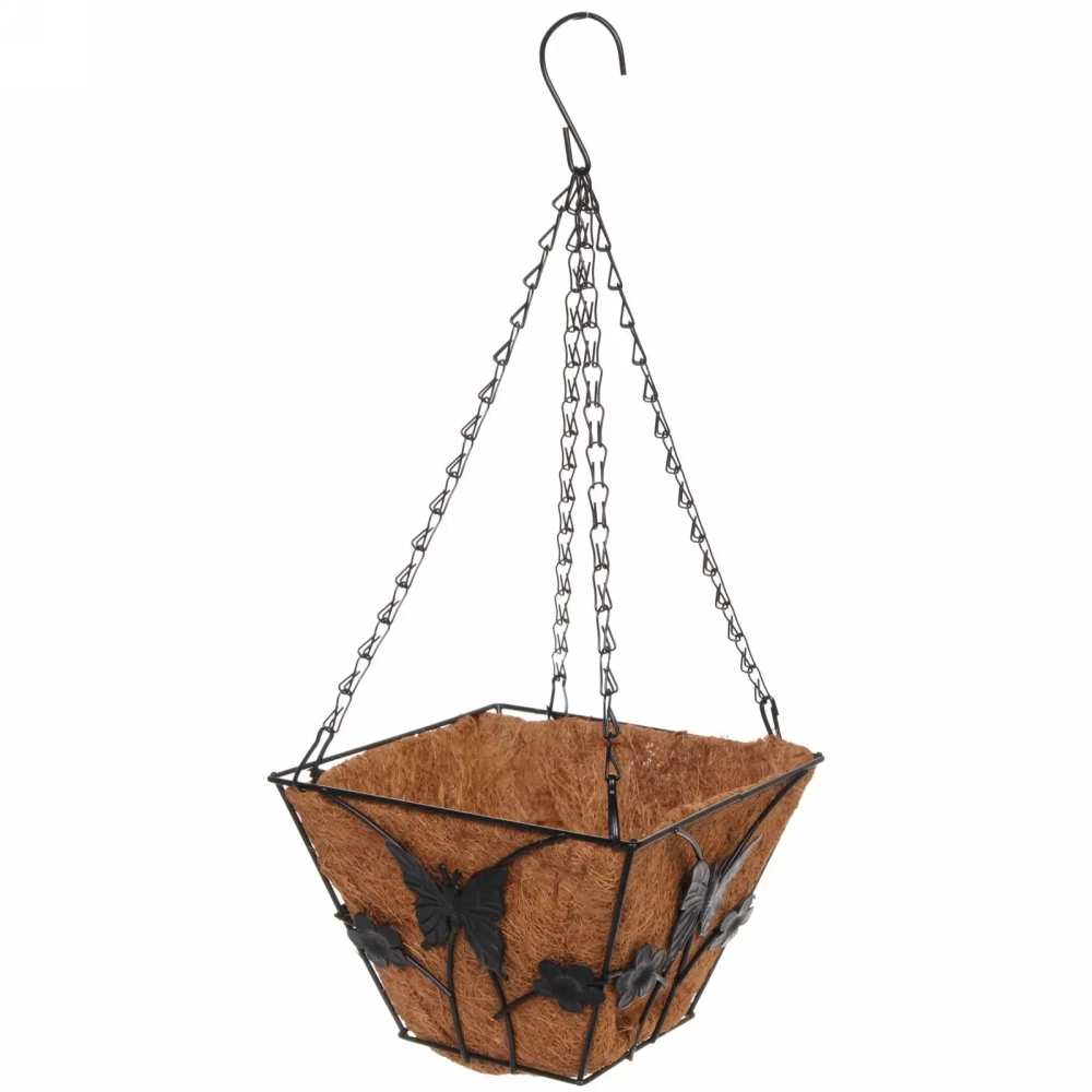 Кашпо для цветов 1,8л «Коковита» с кокосовым волокном, подвесное d=20см P131 ДоброСад