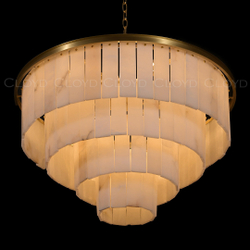 Люстра Cloyd HERCULANUM-B C16 / Ø80 см - алебастр - латунь (арт.11141)