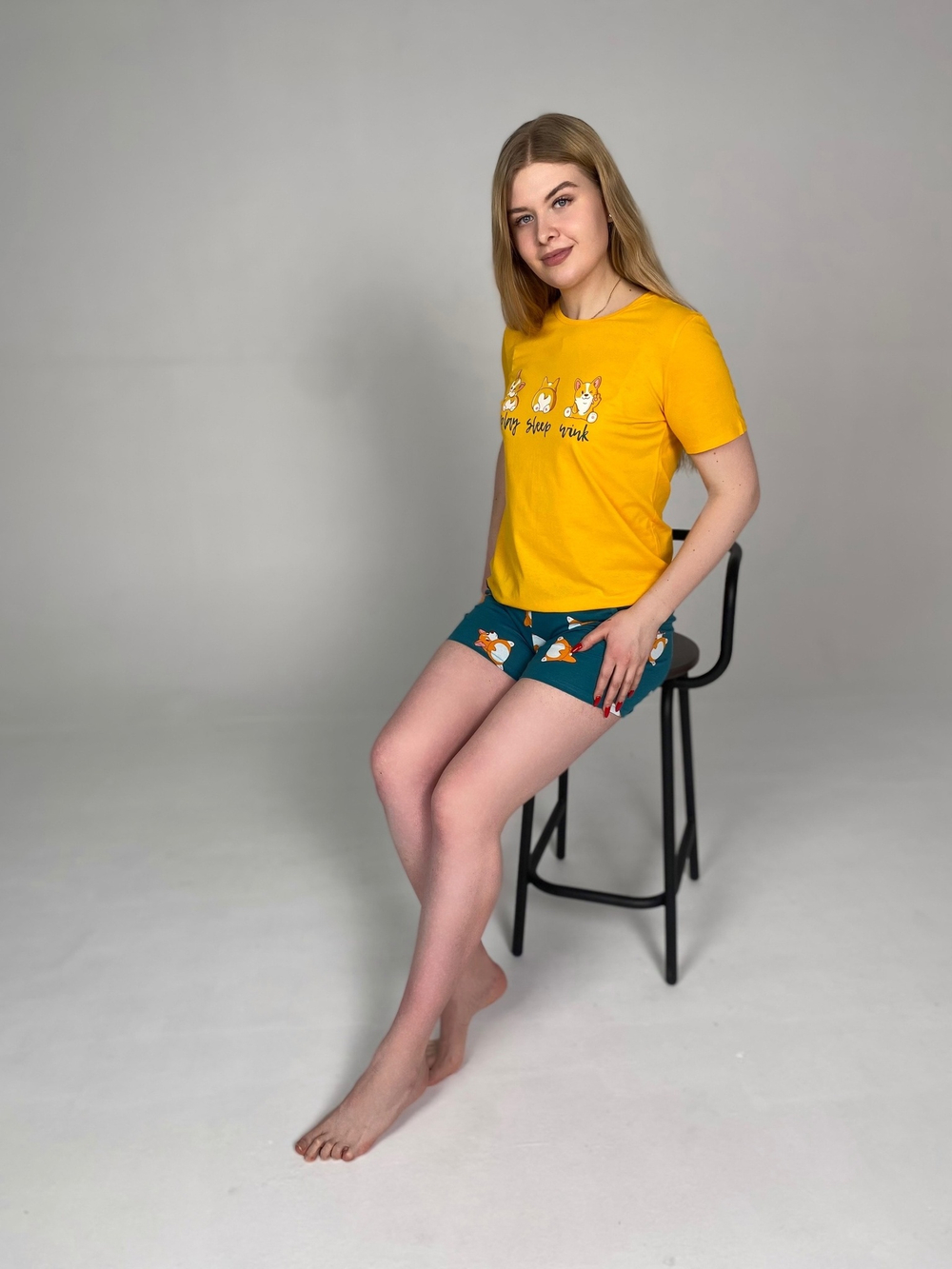 Пижама женская "Корги К.П" шорты (99)