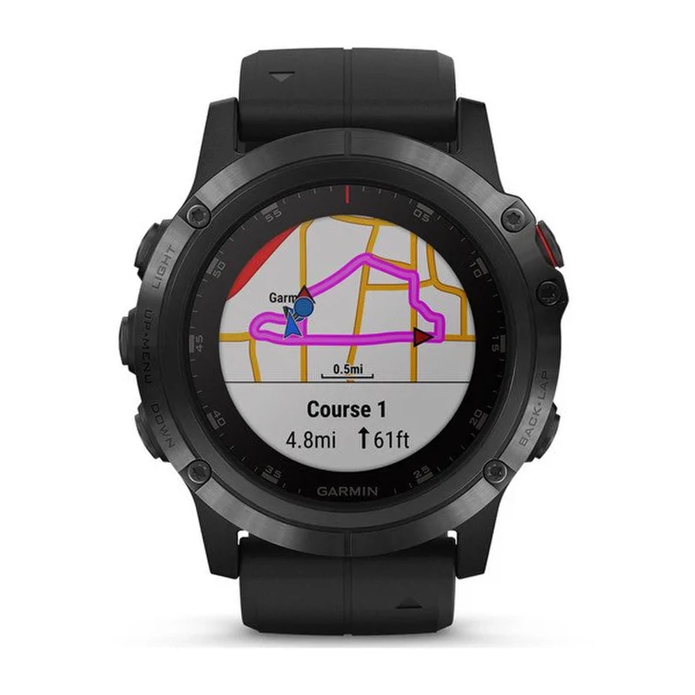 Смарт-часы Garmin Fenix 5X Plus Sapphire, черный, 010-01989-11