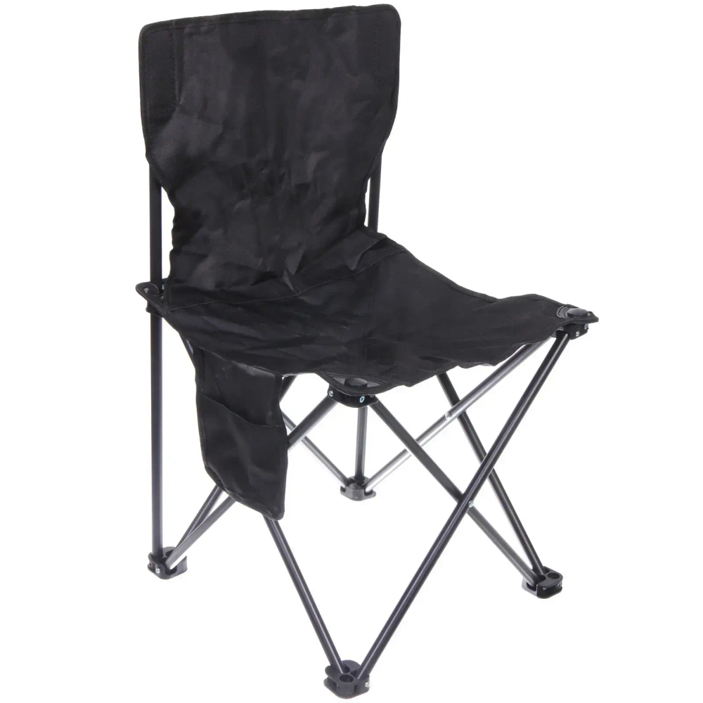Стул складной в чехле до 100 кг SJ-0030, 39*39*64 см, цвет: чёрный, ТуристМастер