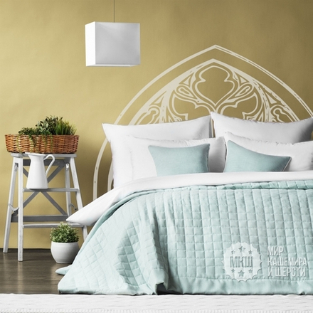 Покрывало под натуральную ткань КАННИ (арт. BL02-275-08) - голубое