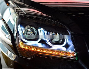 Передние фары Киа Спортейдж 2 2007-2010 V1 type [Комплект Л+П; ходовые огни; биксеноновая линза]