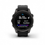 Смарт часы Garmin Epix Pro (Gen 2) Sapphire Edition 42 мм, титановый, угольно-серый, DLC, черный ремешок