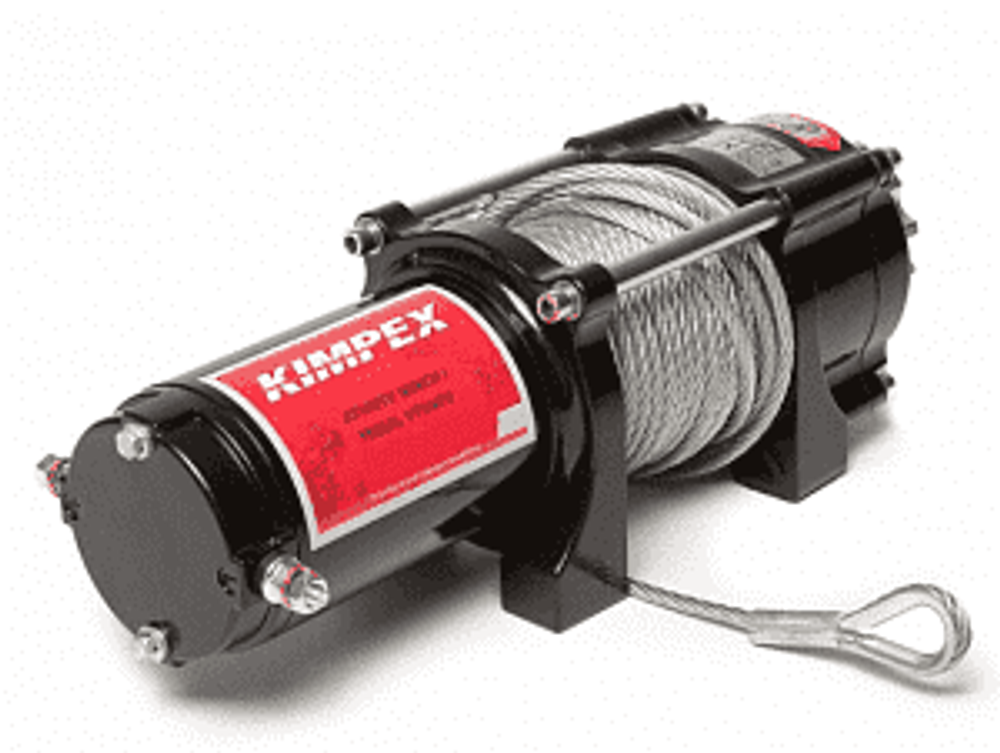 Лебедка электрическая Kimpex 2500 со стальным тросом (без проводки и площадки)