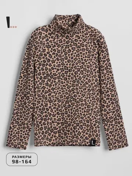Водолазка для девочки леопардовая