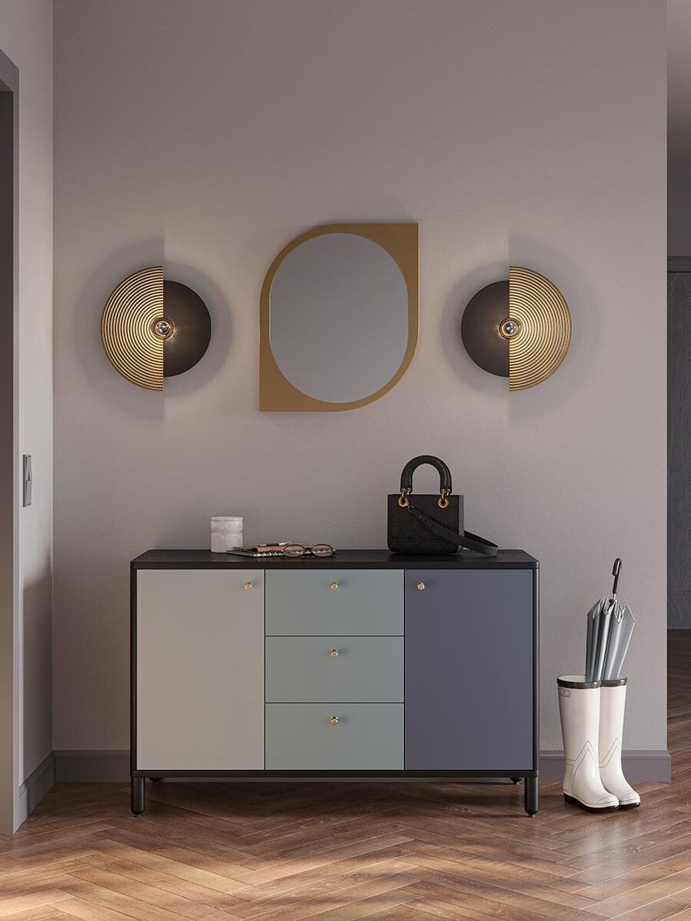 Шкатулка для украшений Marm, Ø10,5 см, белый мрамор