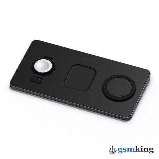 Satechi Trio Wireless Charger With Magnetic Pad Space Gray ST-X3TWCPM