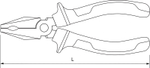 LP00150 Пассатижи с двухкомпонентными рукоятками, 160 мм